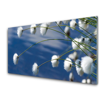 Kitchen Splashback Flowers floral white