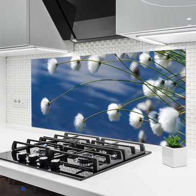 Kitchen Splashback Flowers floral white