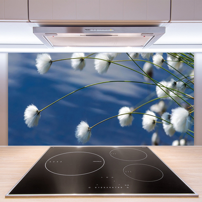 Kitchen Splashback Flowers floral white