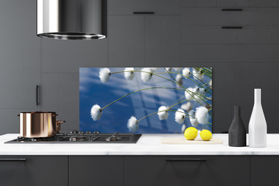 Kitchen Splashback Flowers floral white