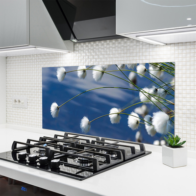 Kitchen Splashback Flowers floral white