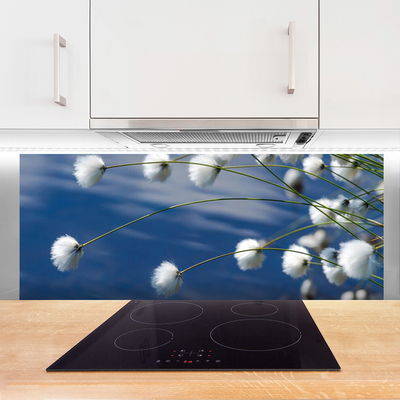 Kitchen Splashback Flowers floral white