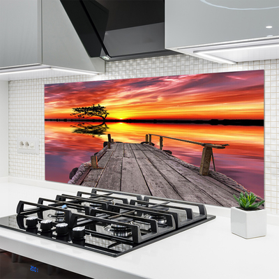 Kitchen Splashback Bridge architecture grey