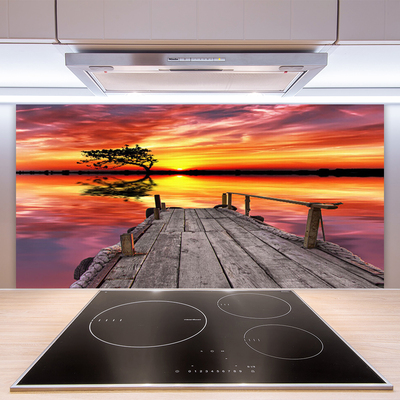 Kitchen Splashback Bridge architecture grey