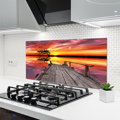 Kitchen Splashback Bridge architecture grey