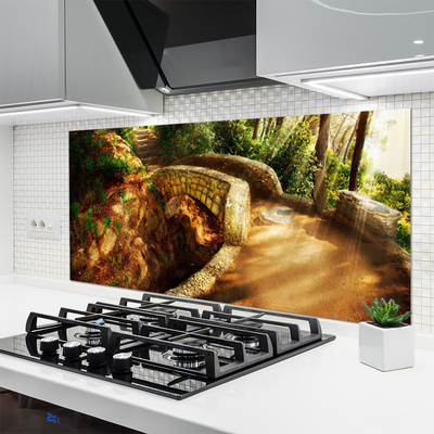 Kitchen Splashback Bridge architecture brown