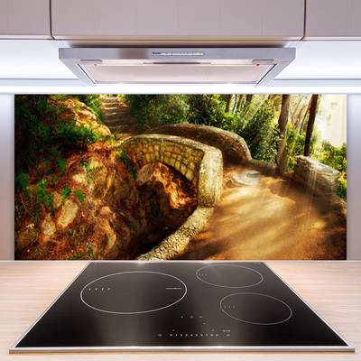 Kitchen Splashback Bridge architecture brown