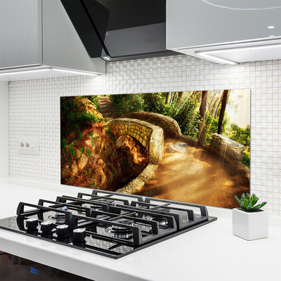 Kitchen Splashback Bridge architecture brown