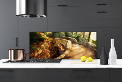 Kitchen Splashback Bridge architecture brown