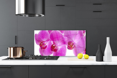 Kitchen Splashback Flowers floral pink