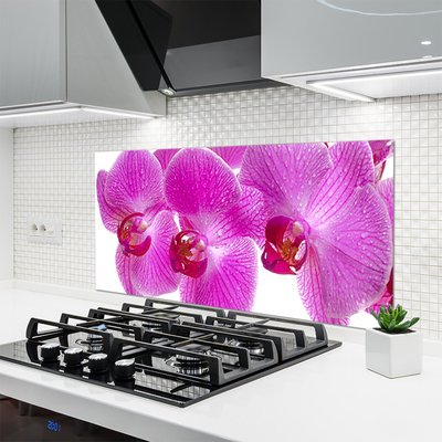 Kitchen Splashback Flowers floral pink