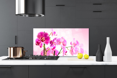 Kitchen Splashback Flowers floral pink