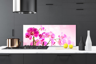 Kitchen Splashback Flowers floral pink