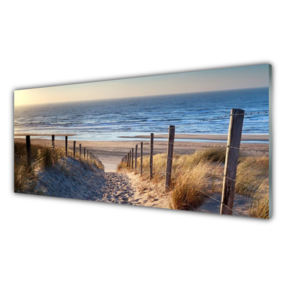 Kitchen Splashback Beach footpath landscape brown