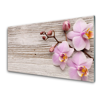 Kitchen Splashback Flowers floral pink