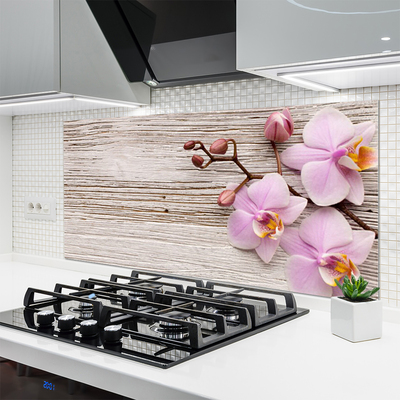 Kitchen Splashback Flowers floral pink