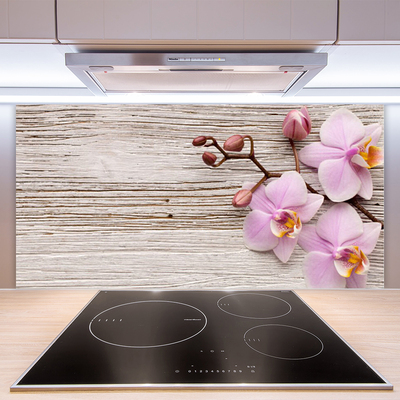 Kitchen Splashback Flowers floral pink