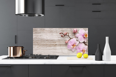 Kitchen Splashback Flowers floral pink