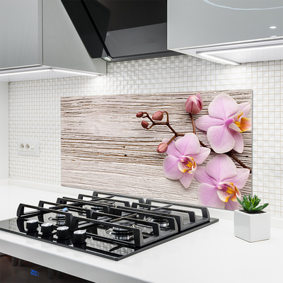 Kitchen Splashback Flowers floral pink