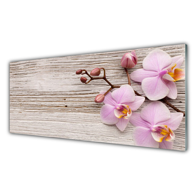 Kitchen Splashback Flowers floral pink