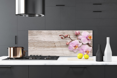 Kitchen Splashback Flowers floral pink