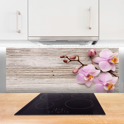 Kitchen Splashback Flowers floral pink