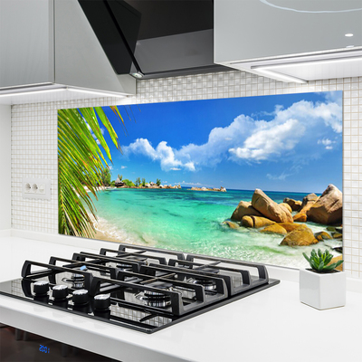 Kitchen Splashback Sea landscape blue