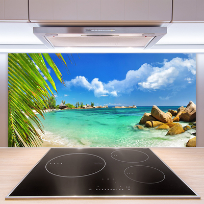 Kitchen Splashback Sea landscape blue