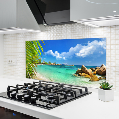 Kitchen Splashback Sea landscape blue