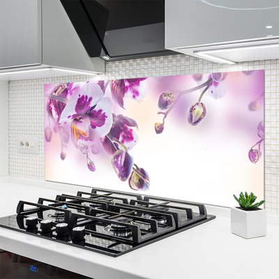 Kitchen Splashback Flowers floral pink