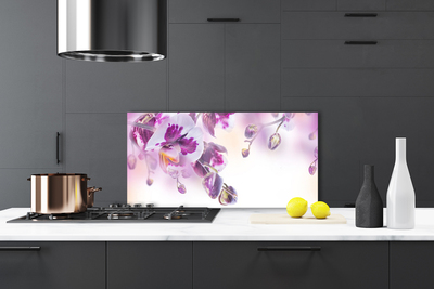 Kitchen Splashback Flowers floral pink