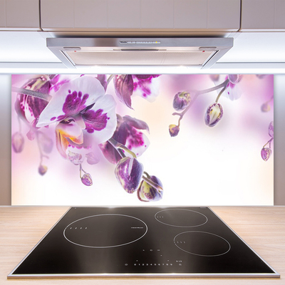 Kitchen Splashback Flowers floral pink