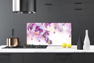 Kitchen Splashback Flowers floral pink