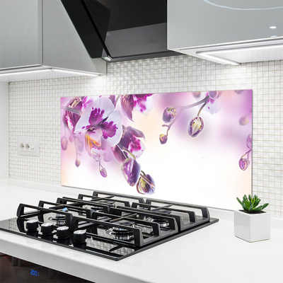 Kitchen Splashback Flowers floral pink