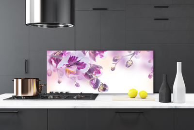 Kitchen Splashback Flowers floral pink