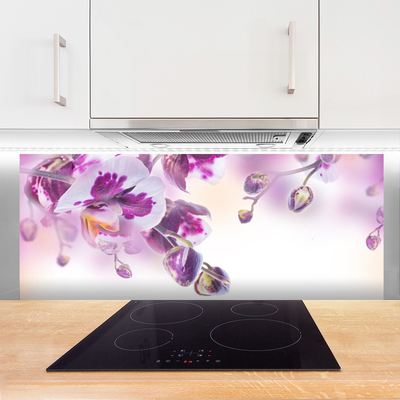 Kitchen Splashback Flowers floral pink