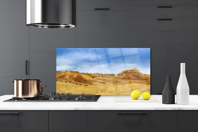 Kitchen Splashback Desert landscape yellow