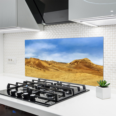 Kitchen Splashback Desert landscape yellow