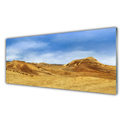 Kitchen Splashback Desert landscape yellow