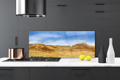 Kitchen Splashback Desert landscape yellow