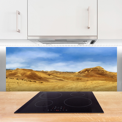 Kitchen Splashback Desert landscape yellow