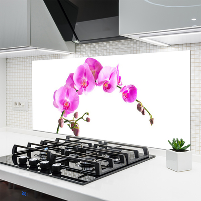 Kitchen Splashback Flowers floral pink