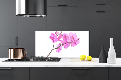 Kitchen Splashback Flowers floral pink