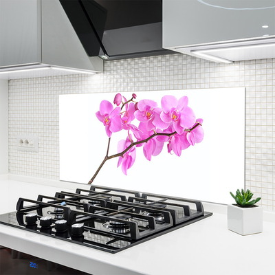 Kitchen Splashback Flowers floral pink