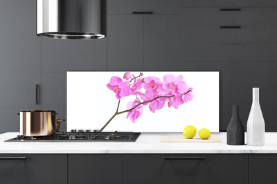 Kitchen Splashback Flowers floral pink