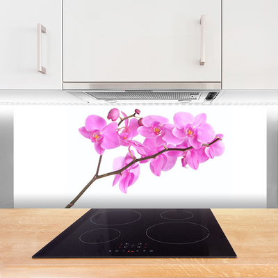 Kitchen Splashback Flowers floral pink