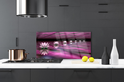 Kitchen Splashback Flowers floral pink