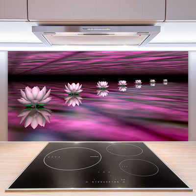 Kitchen Splashback Flowers floral pink