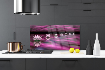 Kitchen Splashback Flowers floral pink