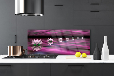 Kitchen Splashback Flowers floral pink